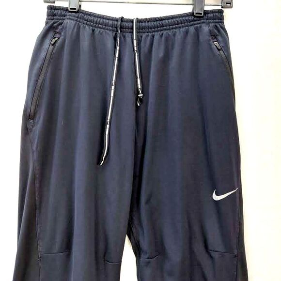 Nike Running Club Joggers Sweatpants Men Small Black Ankle Zip Pocket Reflective - Picture 4 of 15